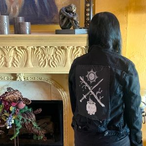 Paige Denim Black Denim Customized Jacket.  Sz S